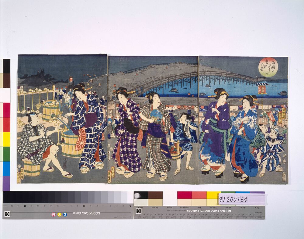 作品画像：両国の夕すゞみ繁栄乃図