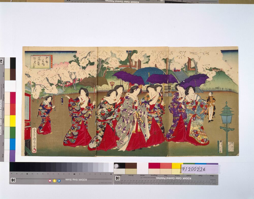 作品画像：上野公園美盛桜見之景