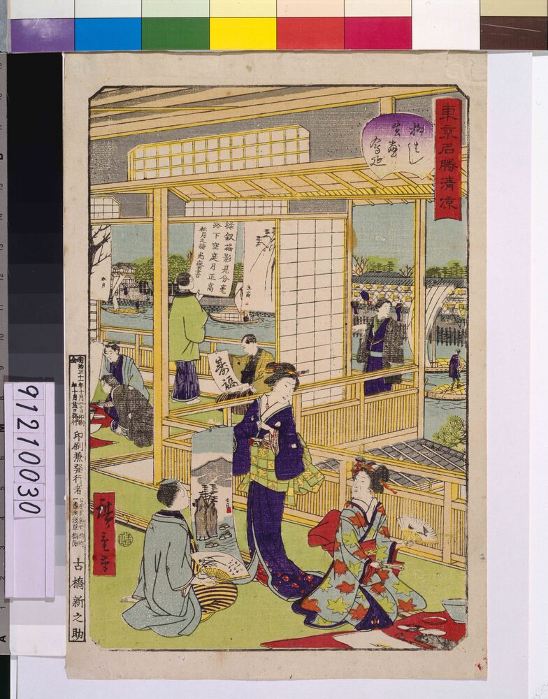 作品画像:柳橋書画会 「東京名勝清凉」のうち
