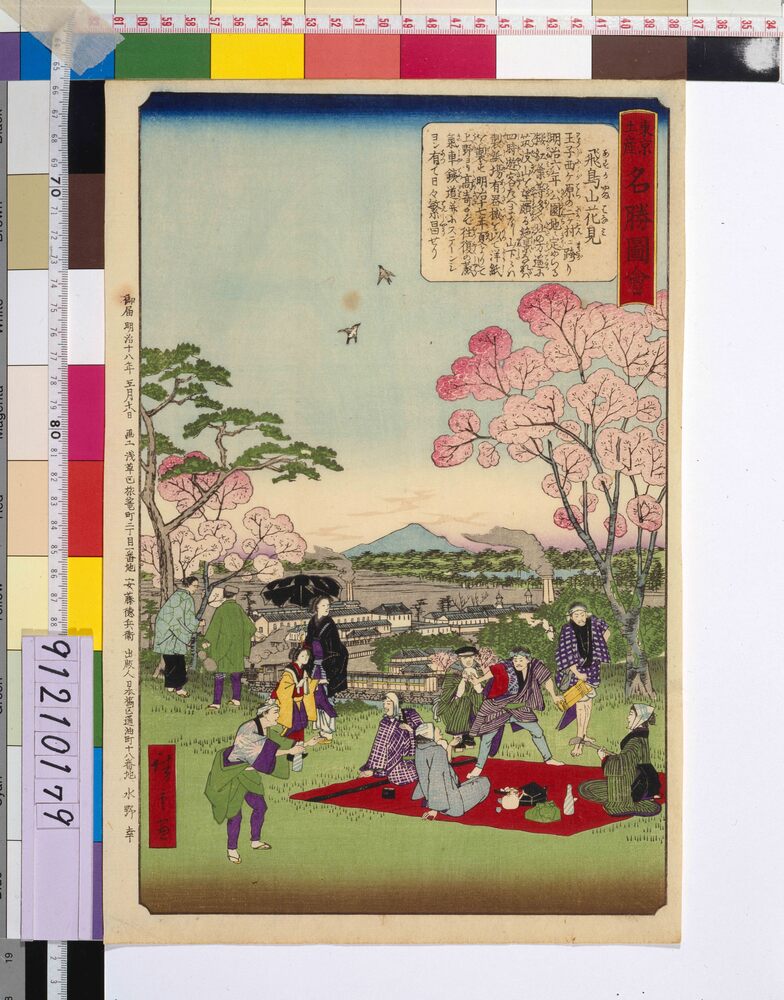 作品画像:東京土産名勝図会 飛鳥山花見