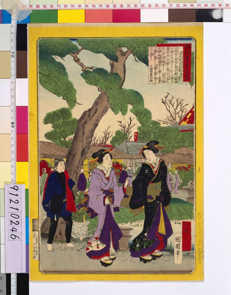 作品画像：開明東京名勝 浅草奥山花屋敷植六の庭中