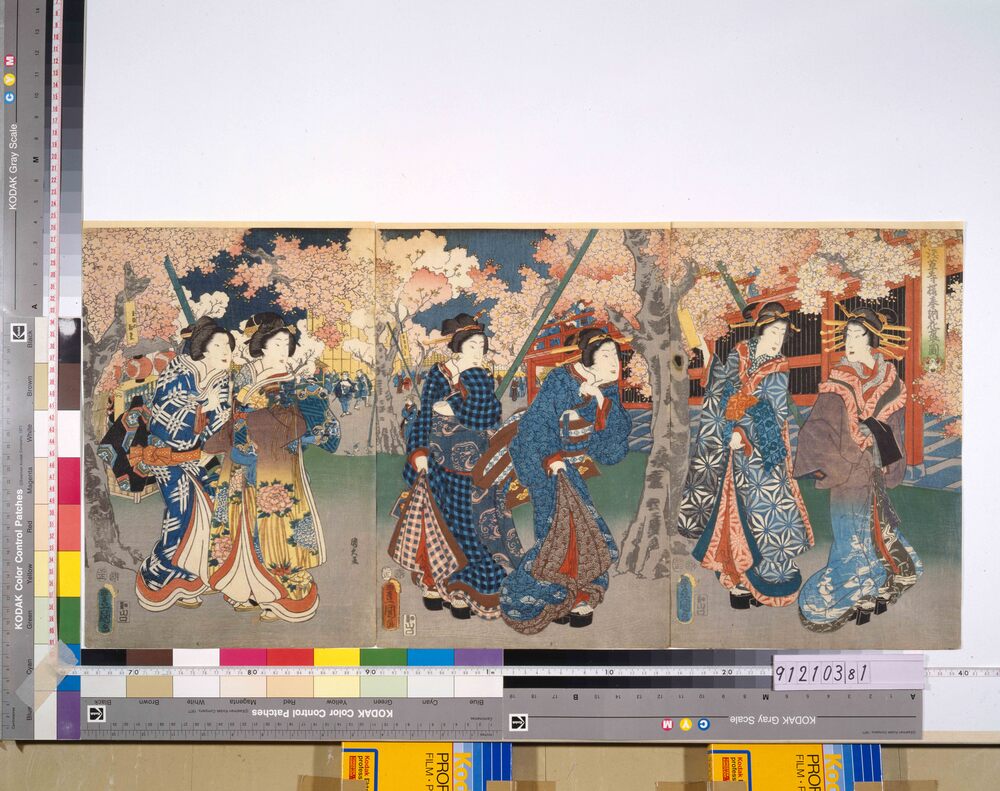 作品画像:浅草寺桜奉納花盛ノ図