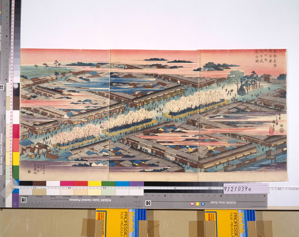 作品画像：東都名所新吉原五丁町弥生花盛全図
