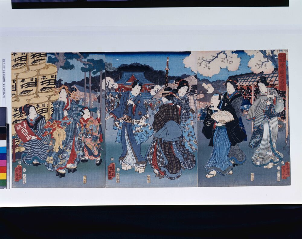 作品画像：成田山開帳 富ケ岡花盛ノ図