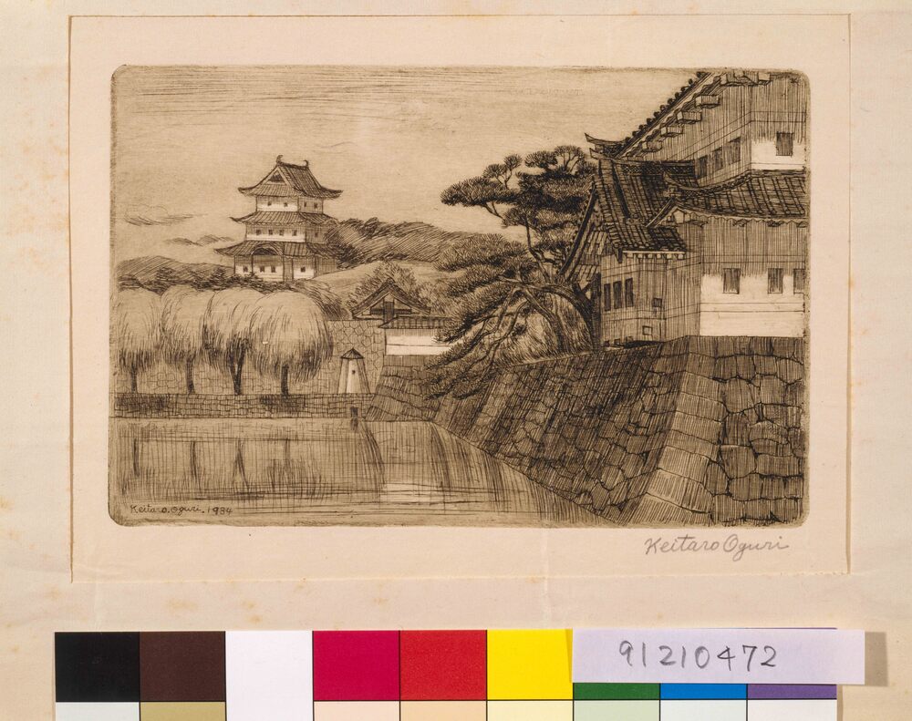 大東京名所十二景 宮城堀端
