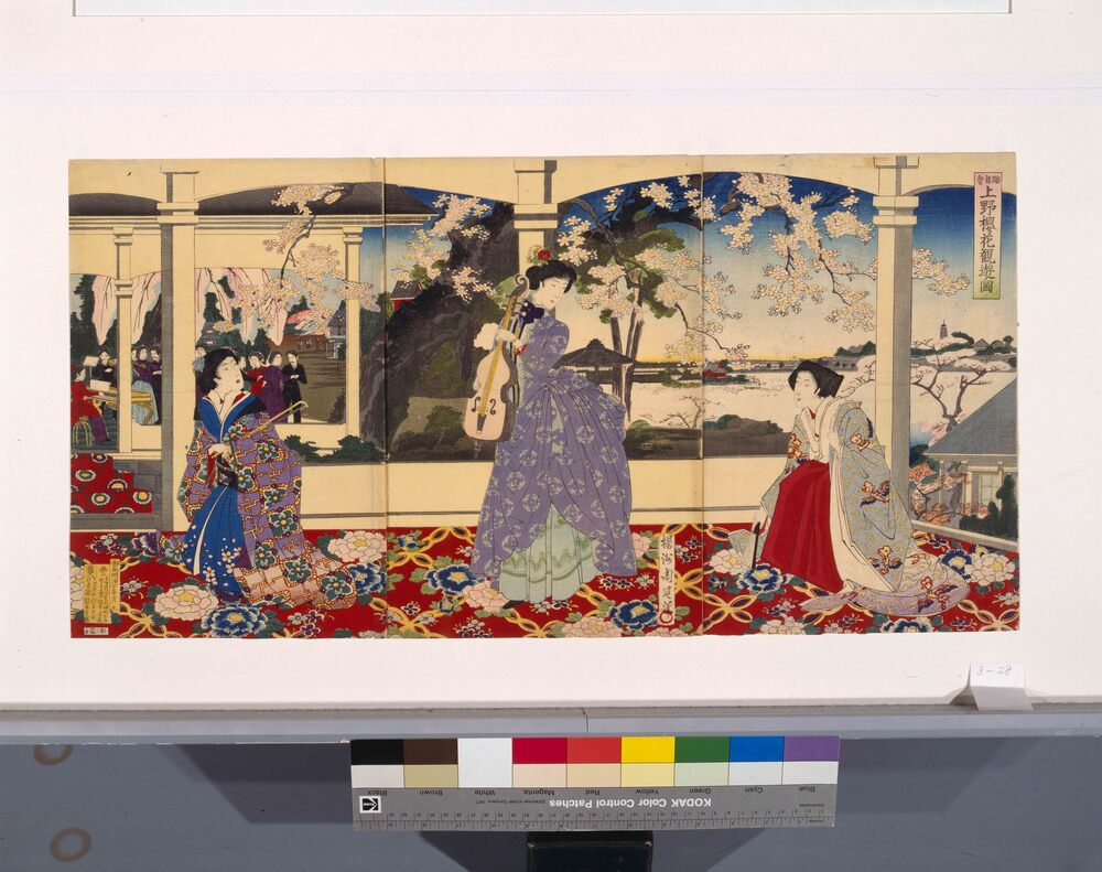作品画像:踏舞会 上野桜花観遊ノ図