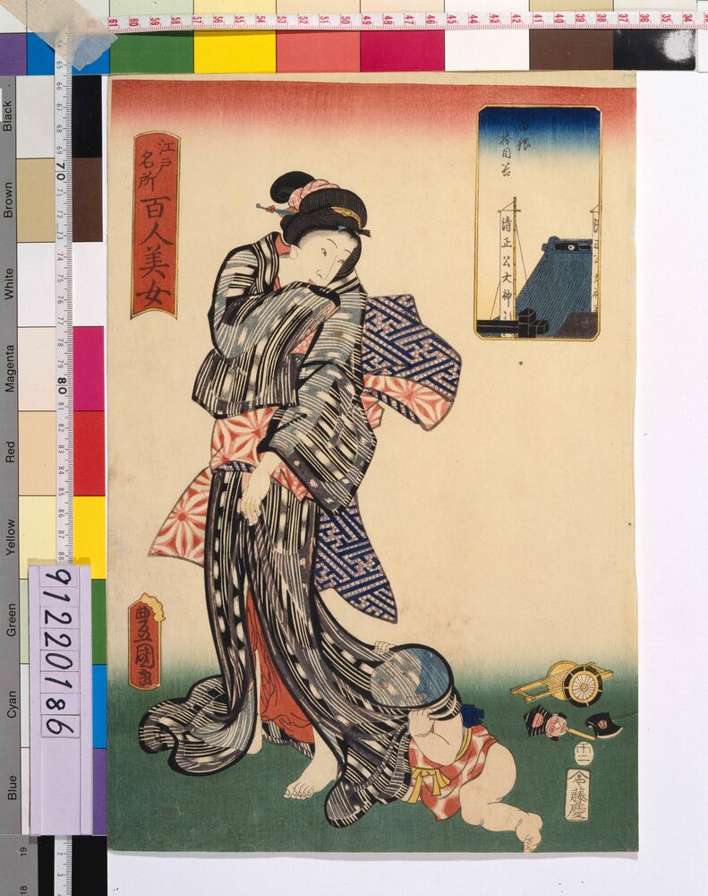 作品画像:江戸名所百人美女 白銀樹目谷
