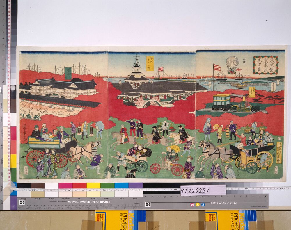 作品画像：東亰繁栄車往来之図