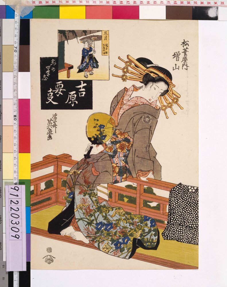 作品画像:吉原要事 廓の四季忘 五月端午軒のあやめ 松葉屋内増山