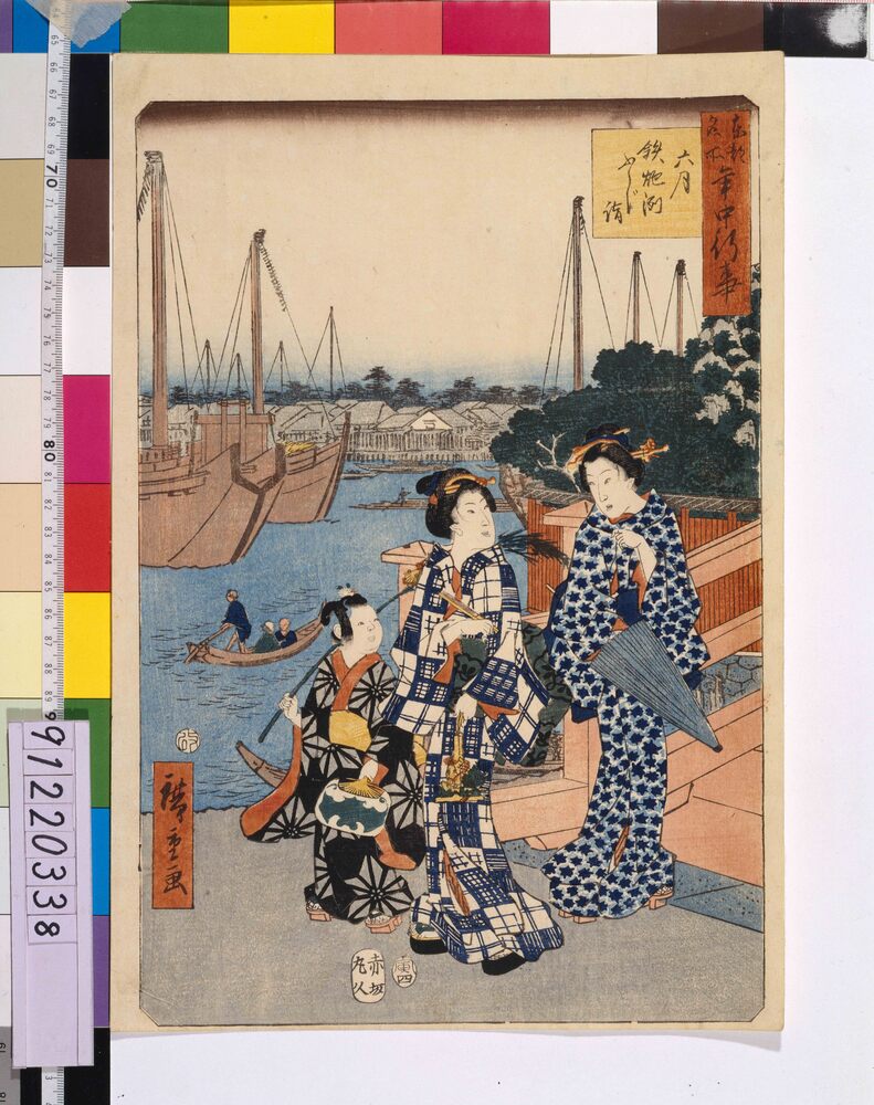 作品画像:東都名所年中行事 六月 鉄炮洲ふじ詣