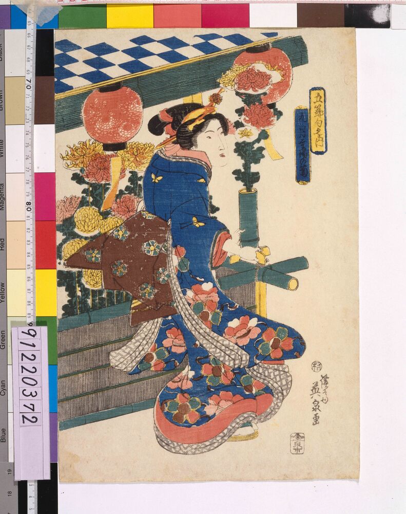 作品画像：五節句の内 九月重陽の菊