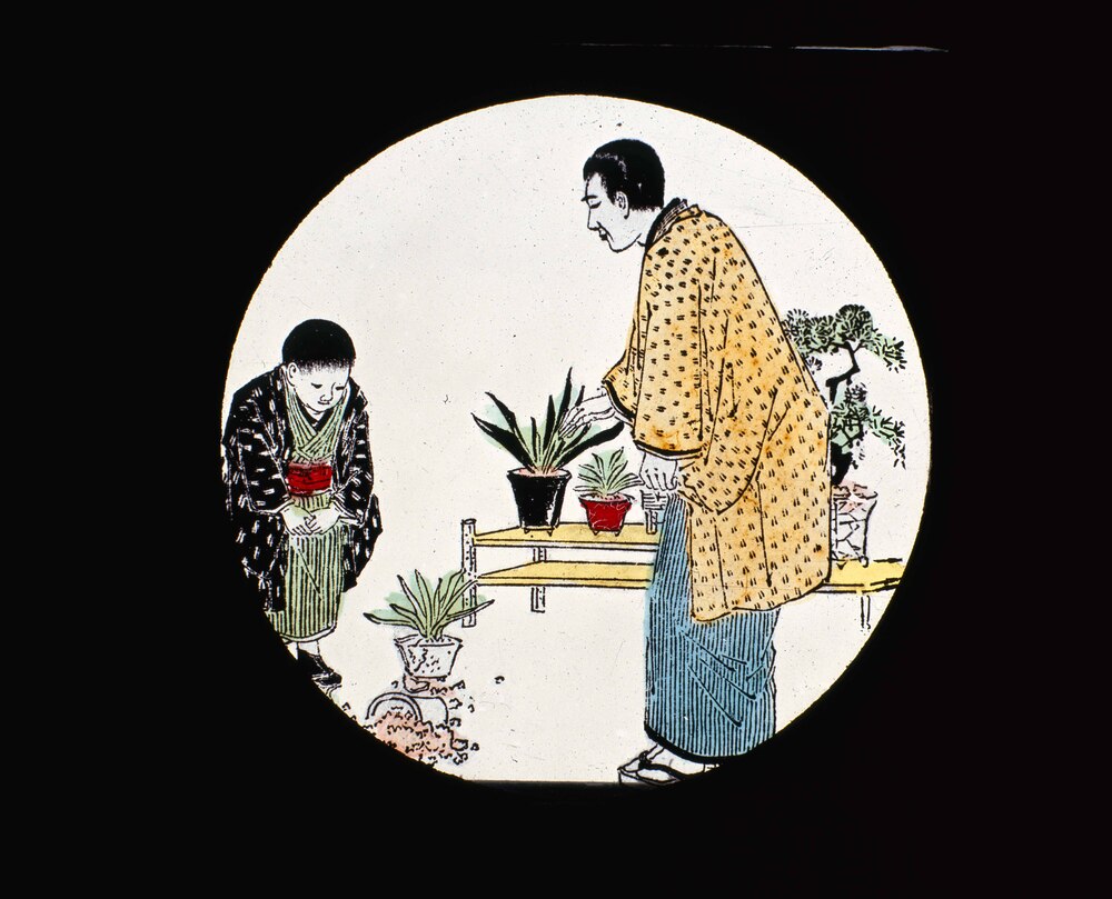 作品画像：幻灯種板　修身教育（一）　
