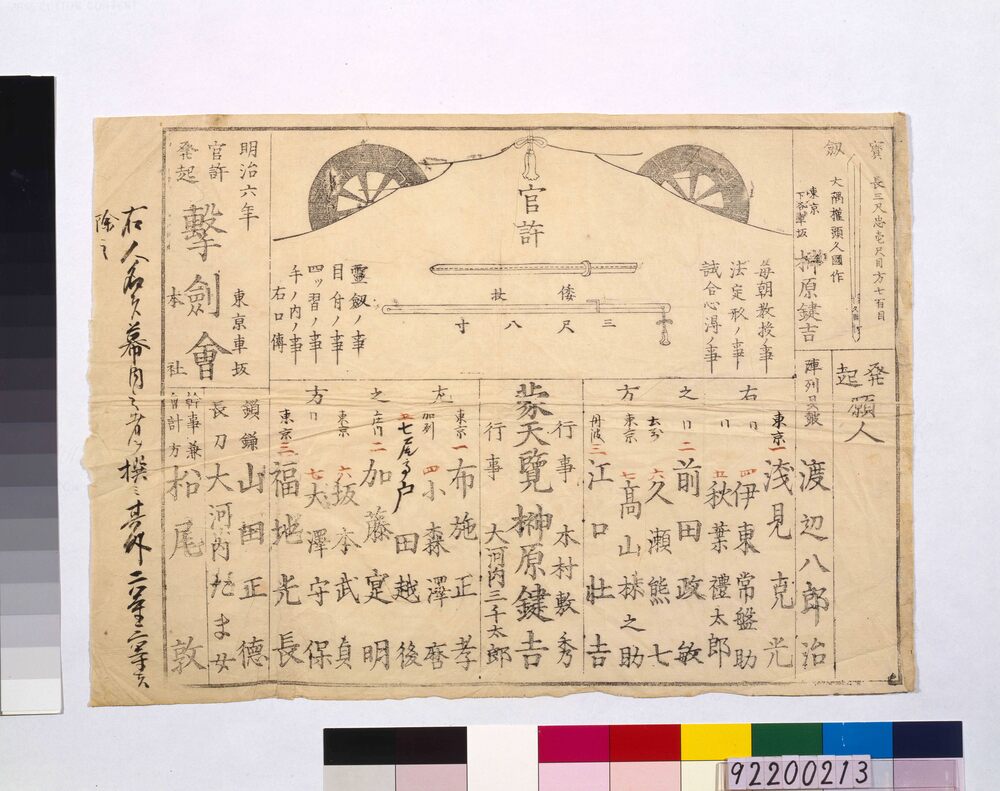 作品画像:撃剣会案内
