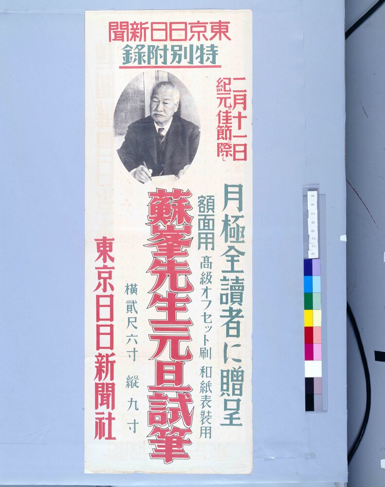 作品画像：東京日日新聞特別附録 蘇峯先生元旦試筆