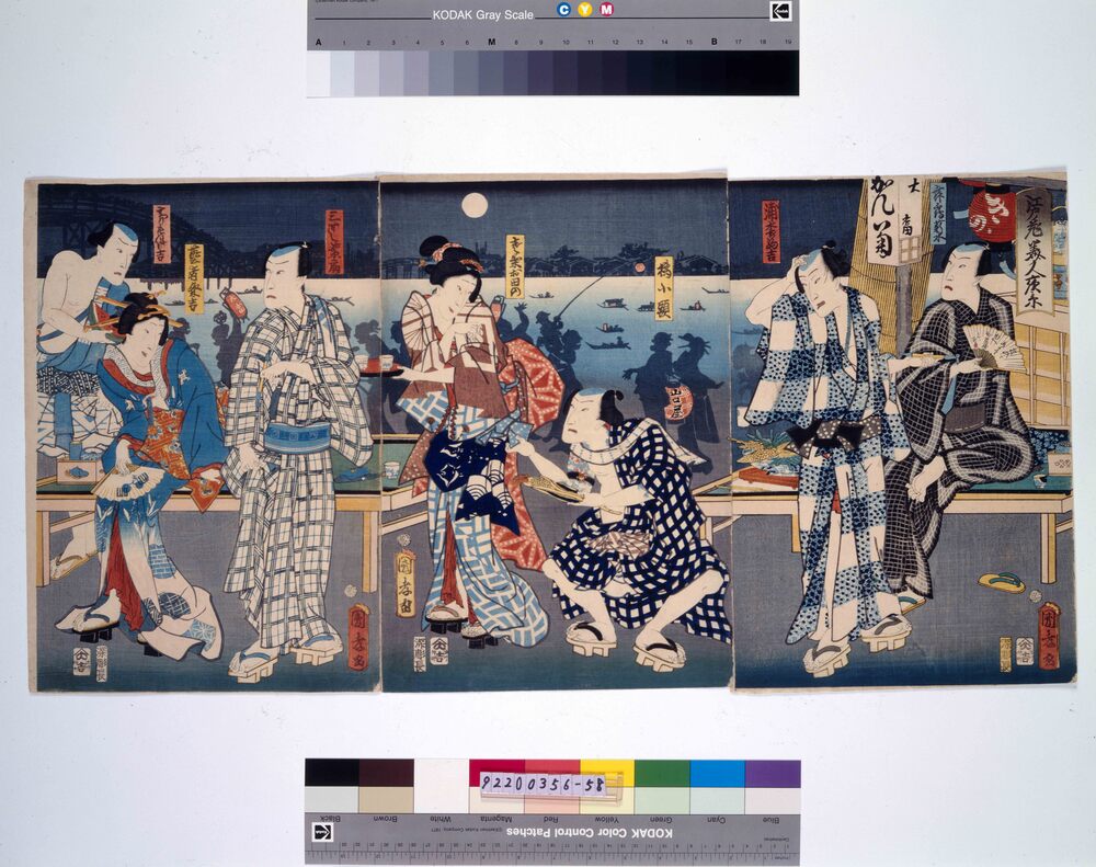 作品画像:江戸の花美人夜景