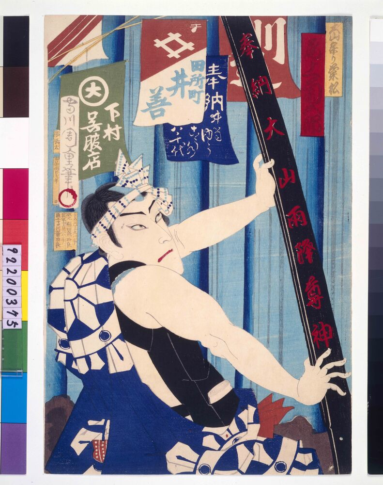 作品画像：大山詣役者揃 菊松 尾上菊五郎