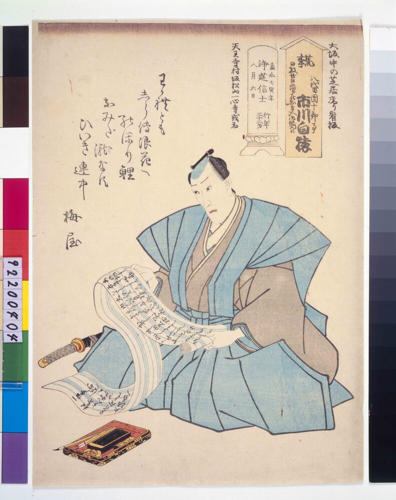 作品画像：死絵 八代目市川団十郎