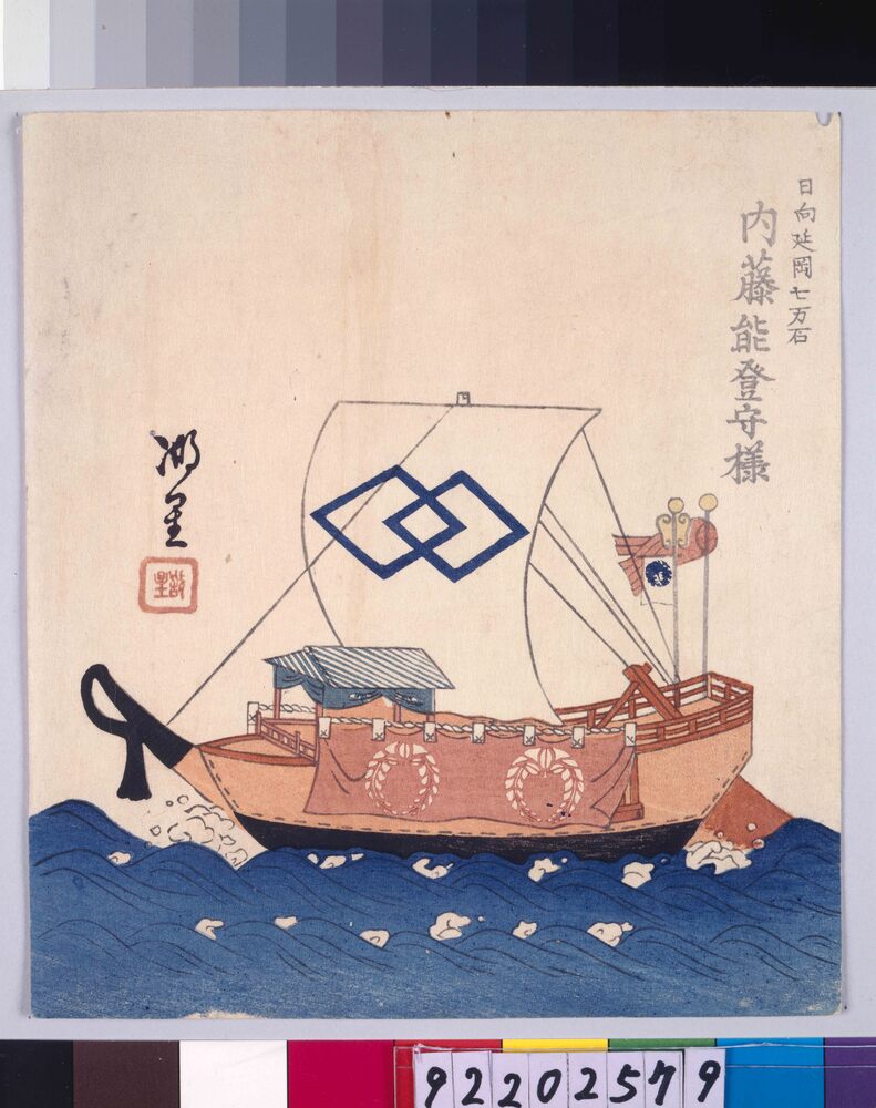 諸大名船絵図 日向延岡 内藤能登守