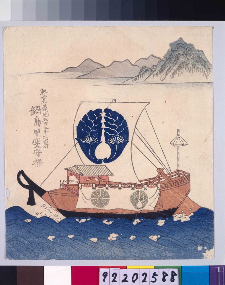 作品画像：諸大名船絵図 肥前蓮池 鍋島甲斐守