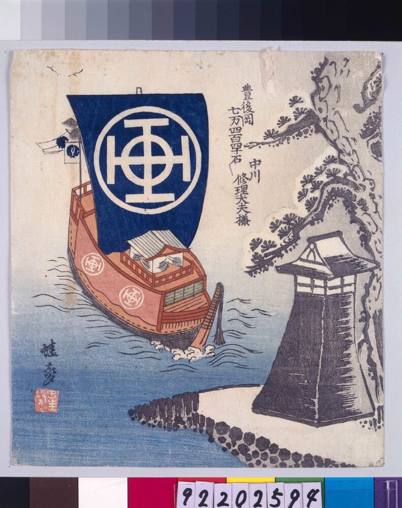 作品画像：諸大名船絵図 豊後岡 中川修理大夫