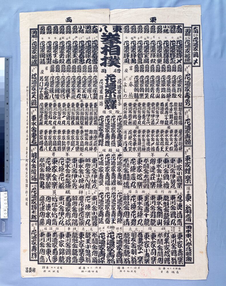 作品画像：東八拳相撲番付