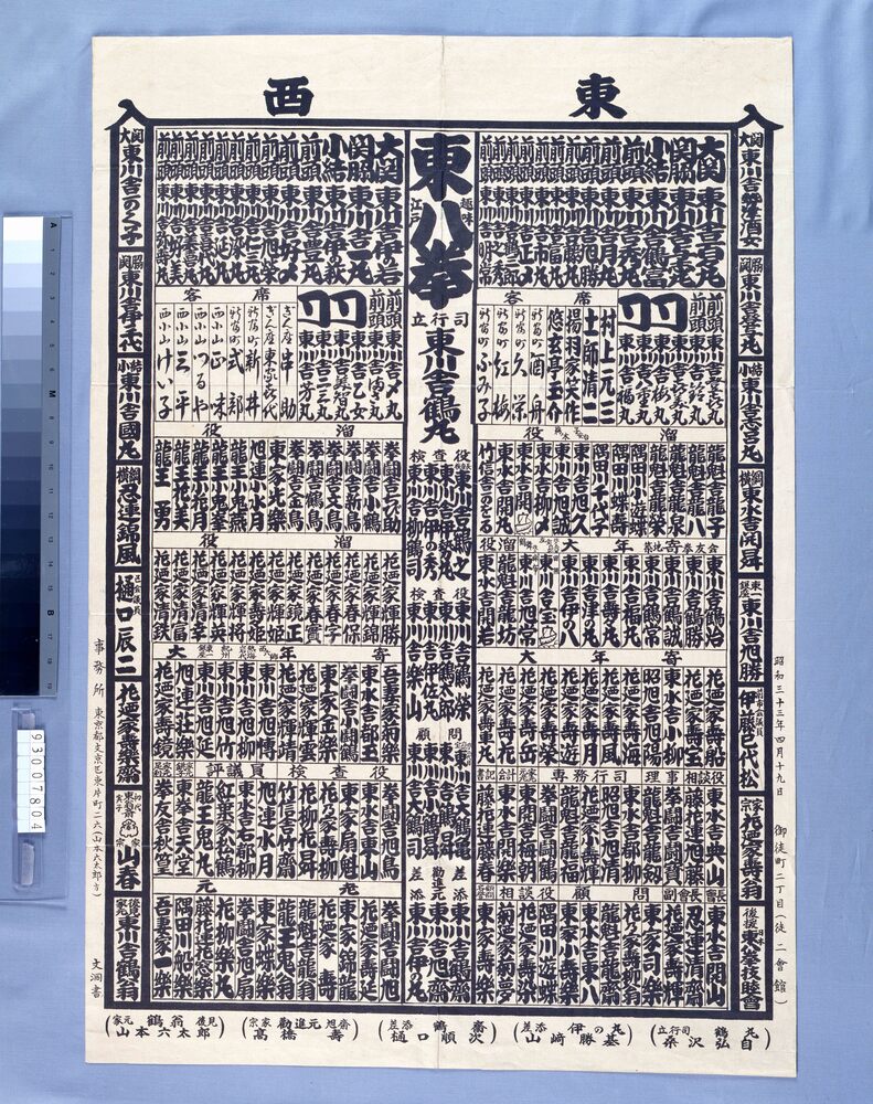 作品画像:江戸趣味東八拳番付