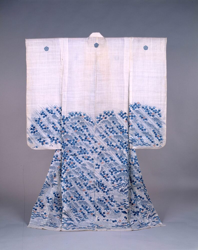 作品画像:白麻地御所解模様染振袖帷子