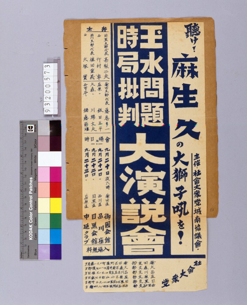 作品画像:玉水問題 時局批判 大演説会