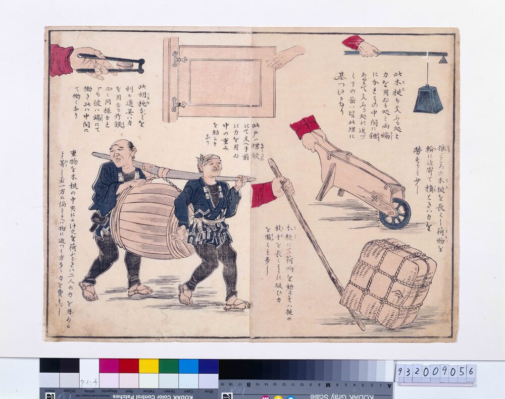 作品画像:教育錦絵 力学解説 木梃