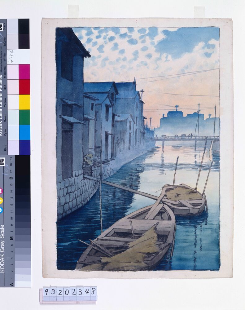 作品画像：東京二十景 大根河岸の朝 原画