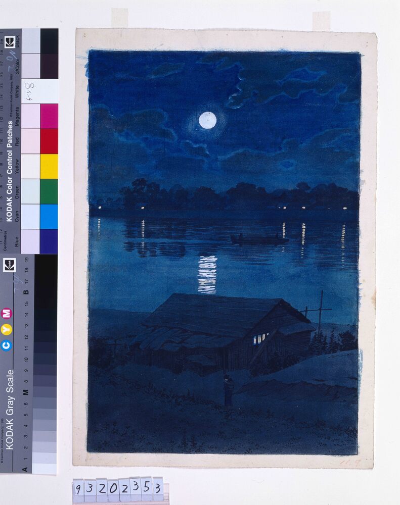 作品画像:東京二十景 荒川の月 原画