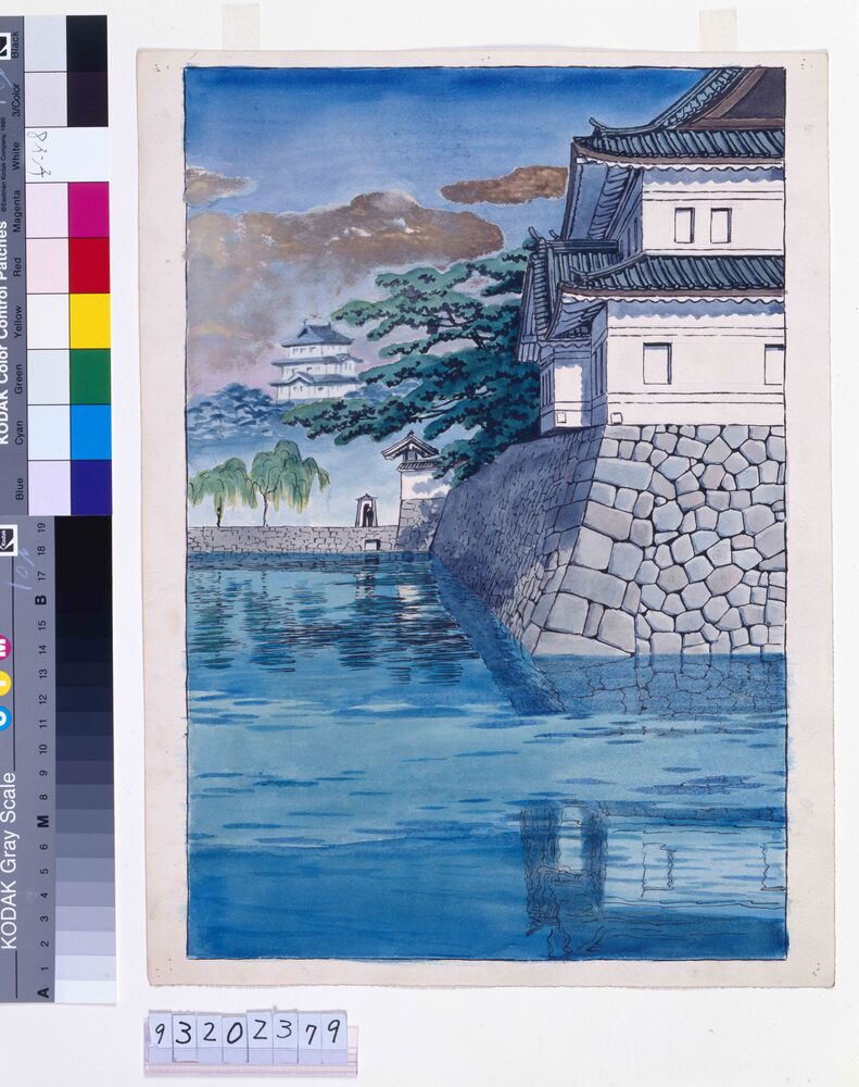 作品画像：東京二十景 桔梗門 原画