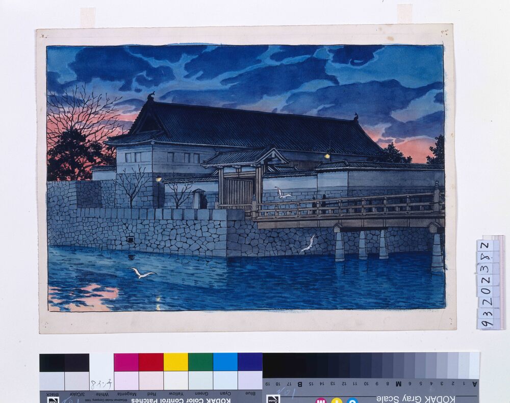 作品画像:東京二十景 平河門 原画