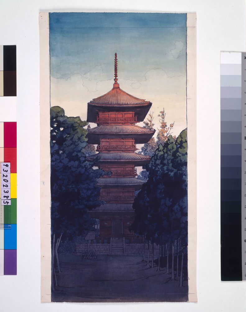 作品画像：池上本門寺の塔 原画