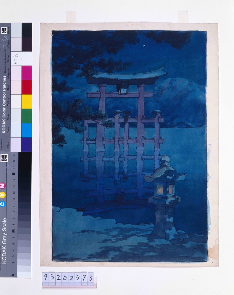 作品画像:旅みやげ第三集 星月夜(宮島)原画