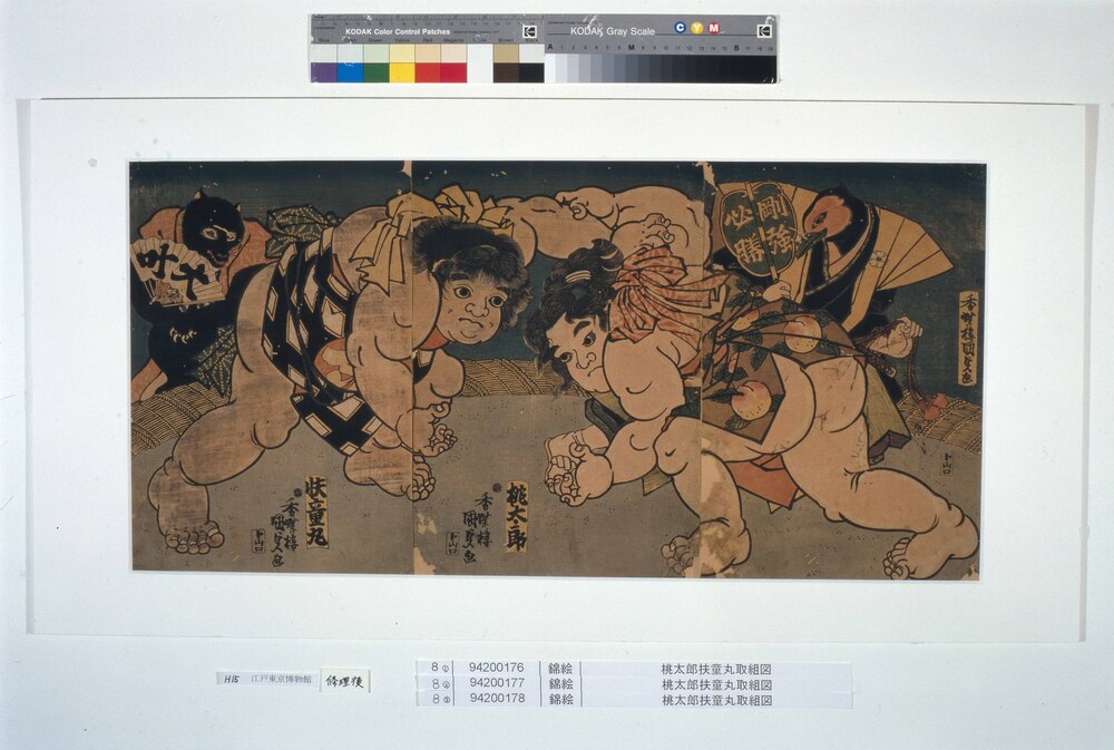 作品画像：桃太郎快童丸取組図