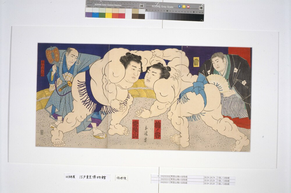 作品画像:常陸山梅ヶ谷取組