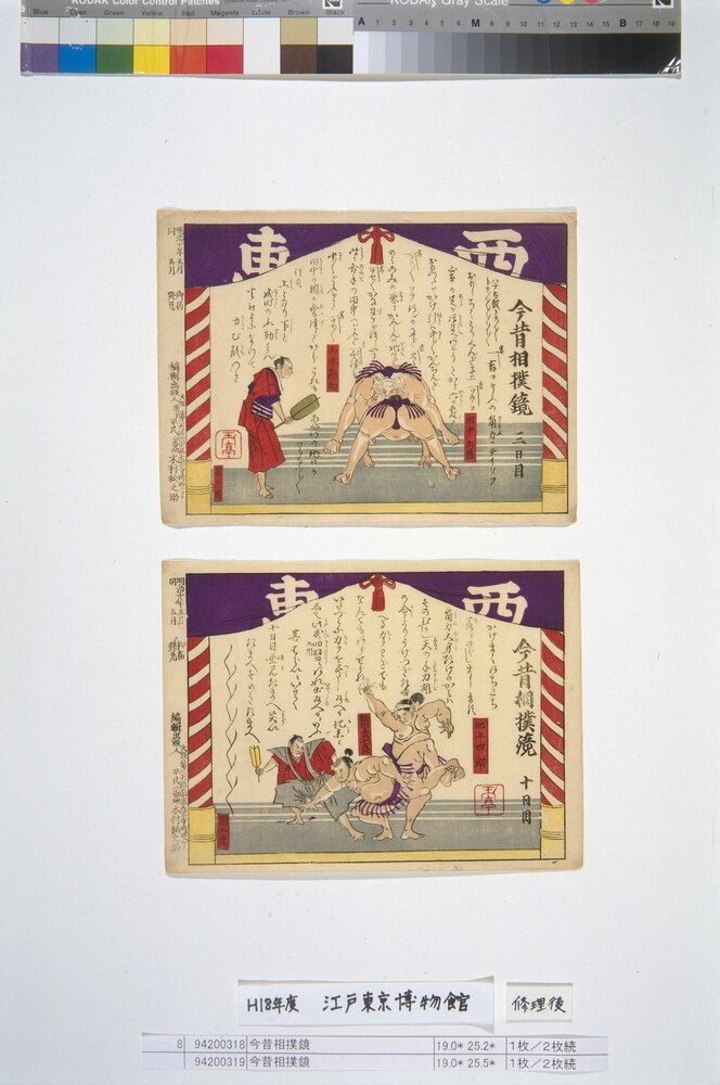 作品画像：今昔相撲鏡