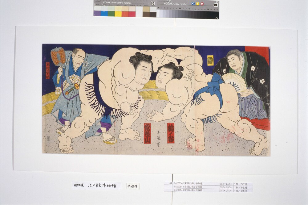 作品画像:常陸山梅ヶ谷取組