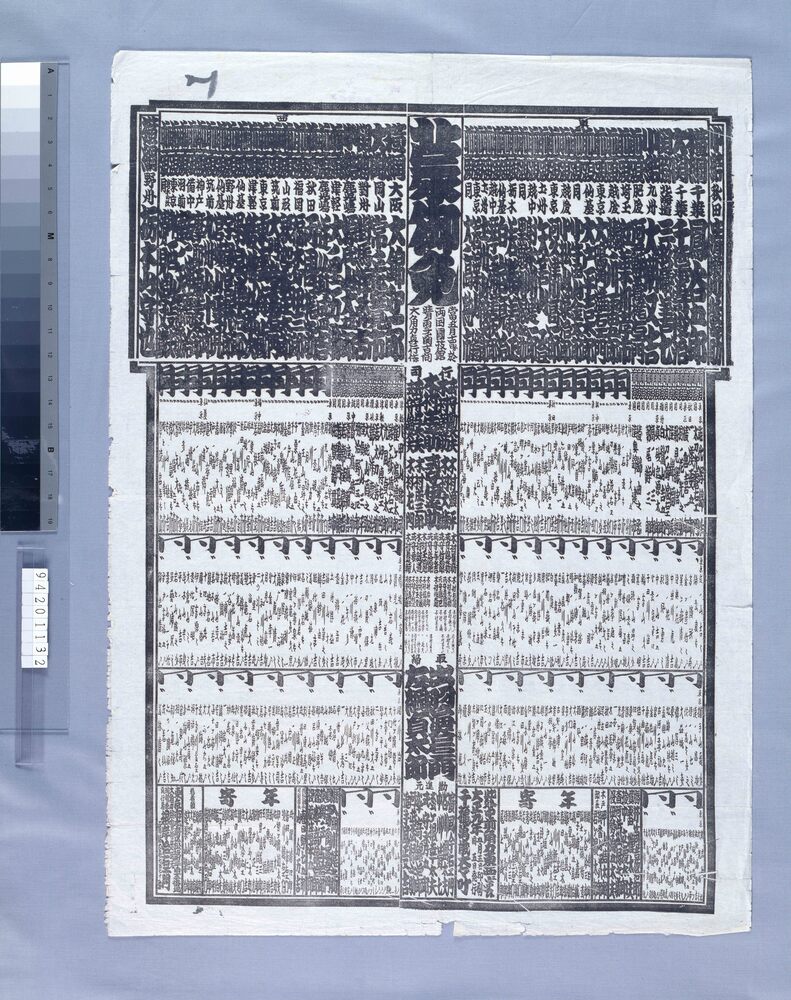 作品画像：両国国技館大角力番付 大正九年五月場所