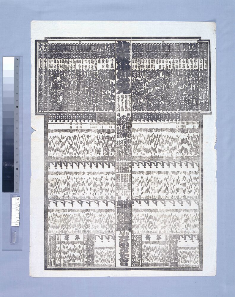 作品画像：靖国神社境内大角力番付 大正八年一月場所