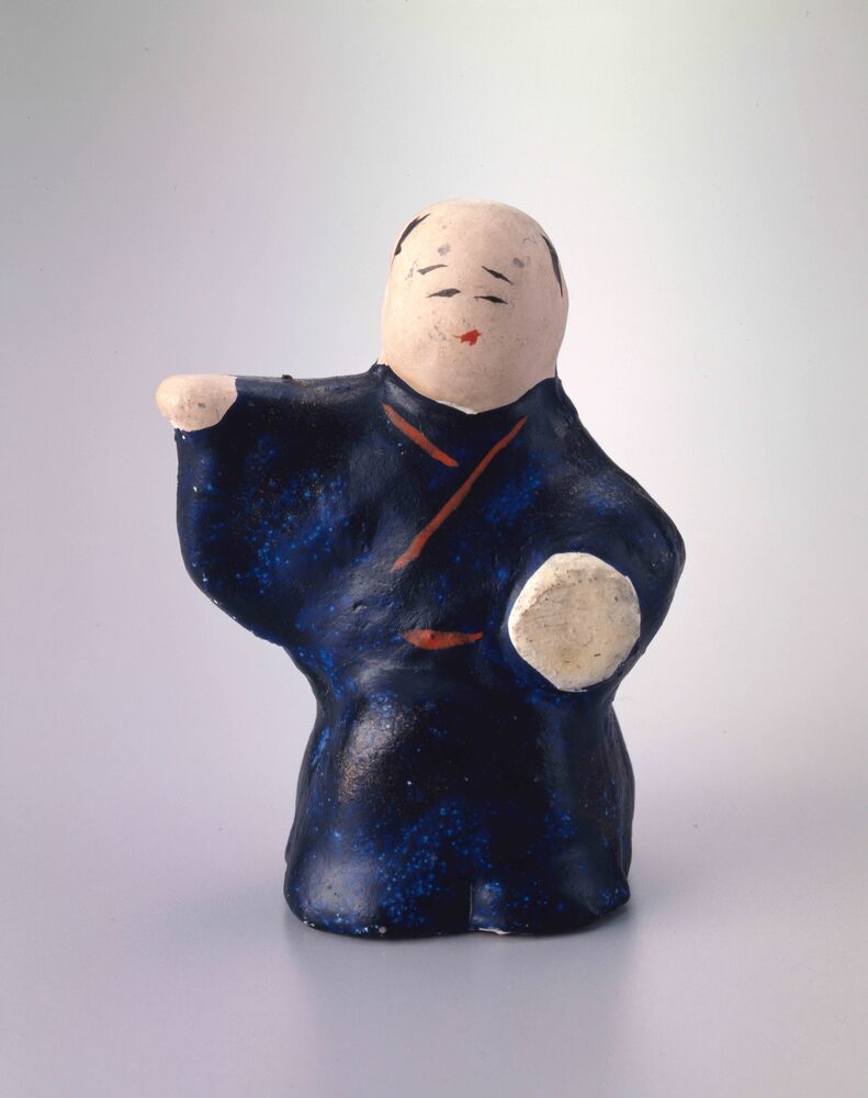 作品画像:今戸人形 五人ばやし(たいこ)