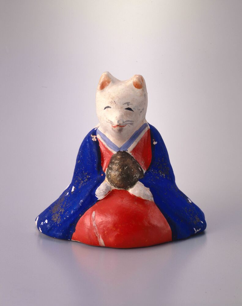 作品画像：今戸人形 口入稲荷(狐)