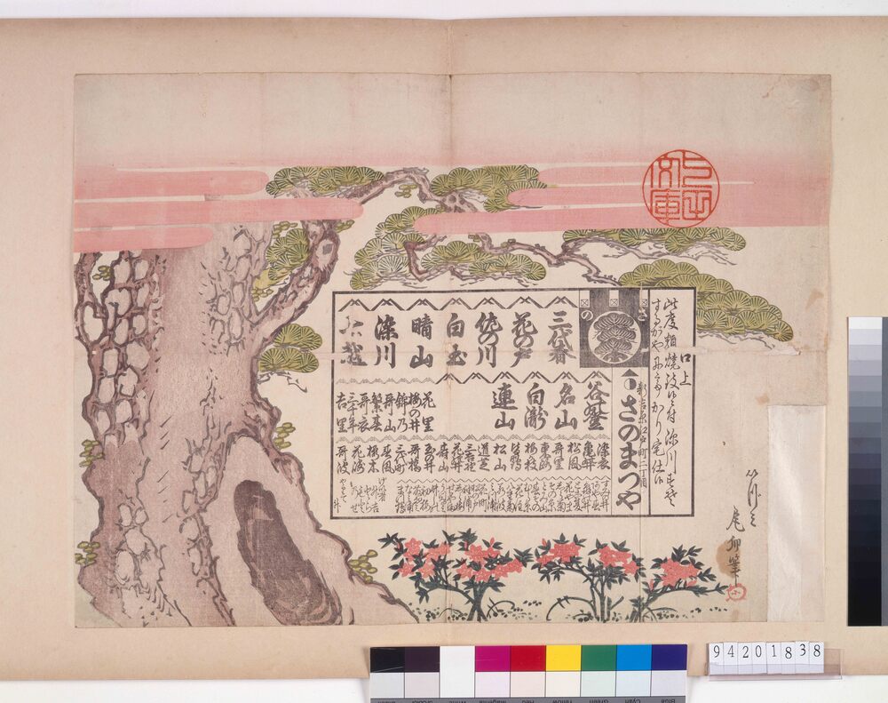 作品画像:新吉原江戸町さのまつや類焼仮宅の口上