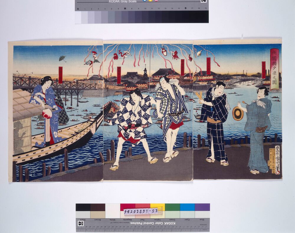 作品画像:両国橋夕涼之図