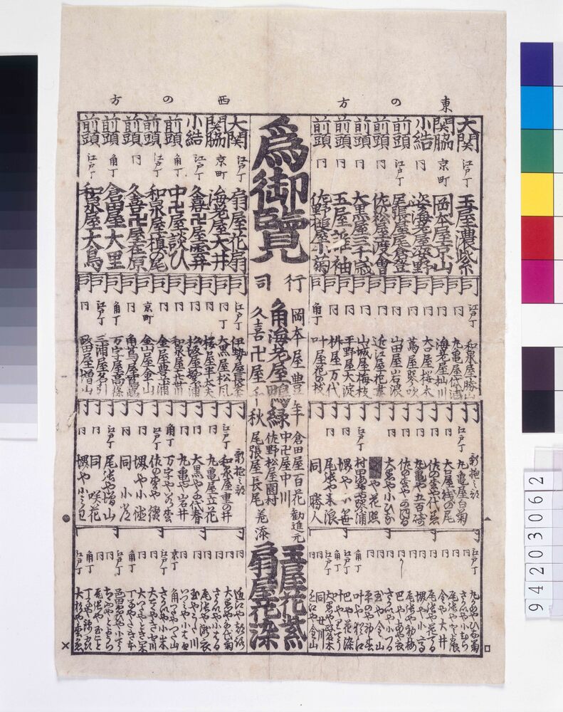 作品画像：[吉原遊女番附]