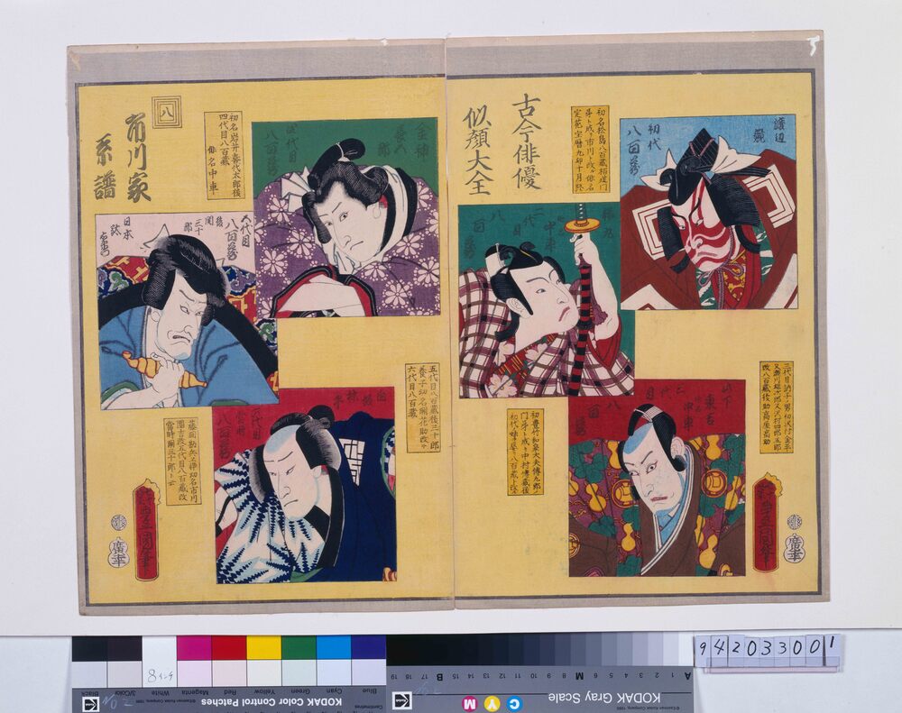 作品画像:古今俳優似顔大全 市川家系譜