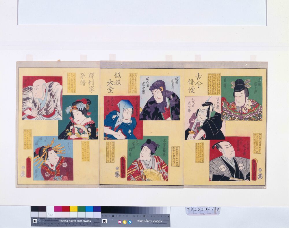 作品画像:古今俳優似顔大全 澤村家系譜
