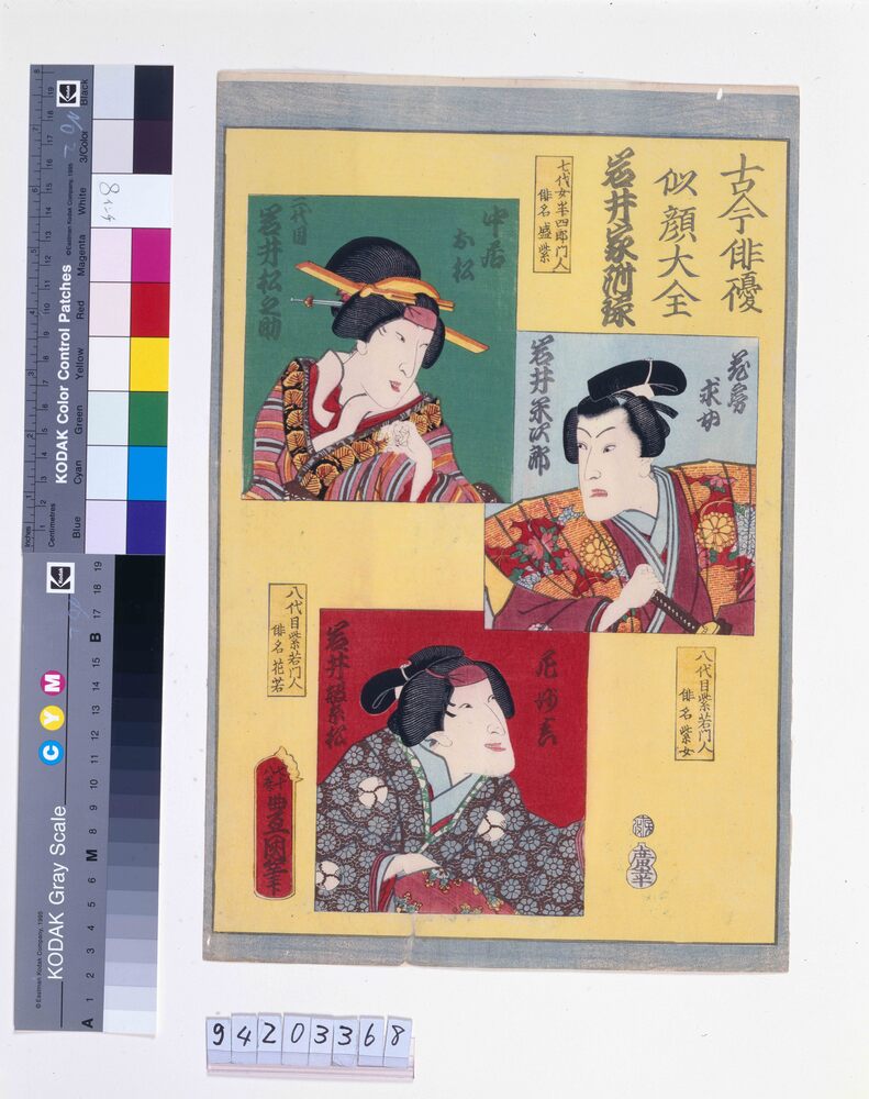 作品画像:古今俳優似顔大全 岩井家附禄
