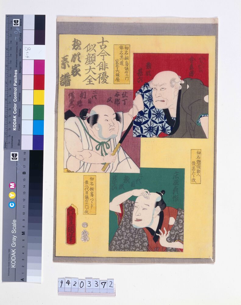 作品画像:古今俳優似顔大全 惣領家系譜